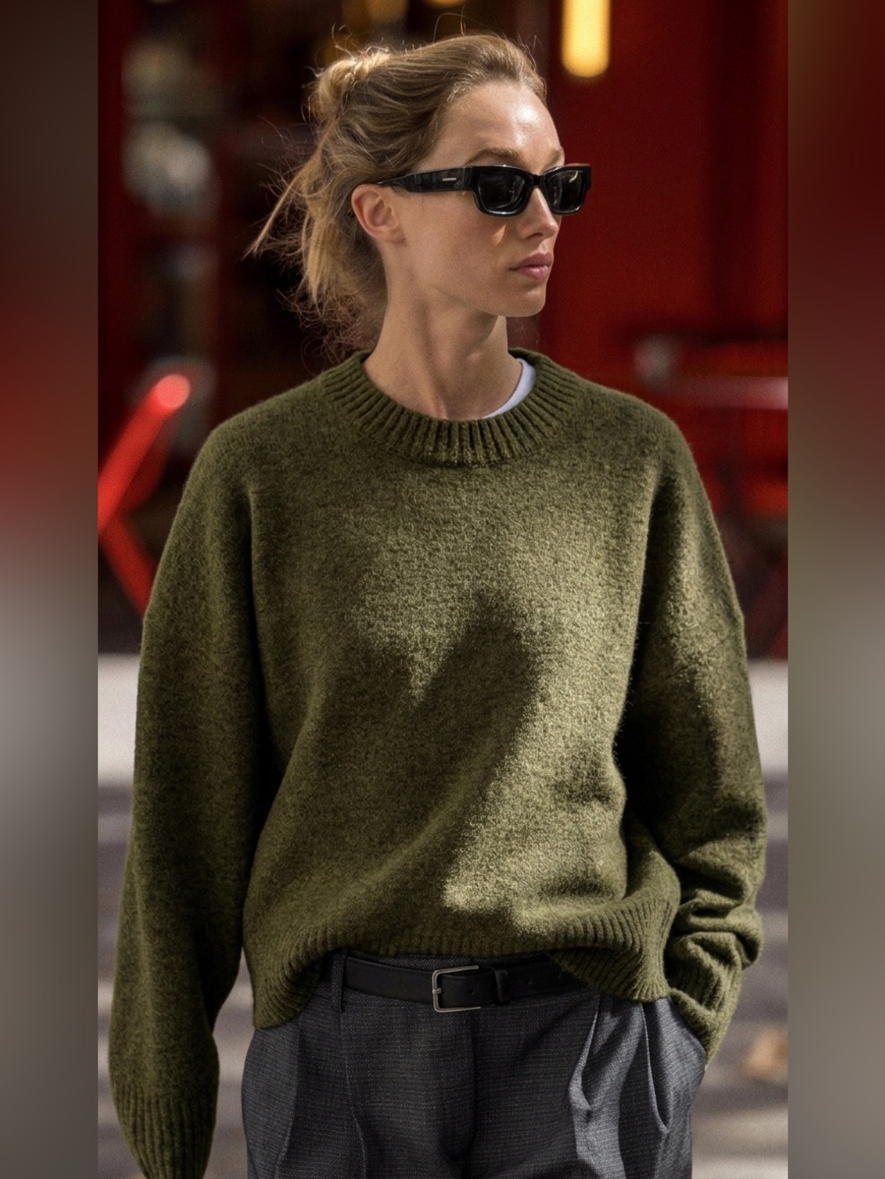 Zara dark green sweater